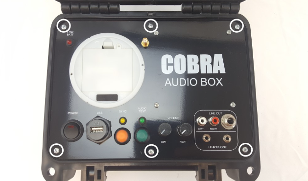 Audio Box with faceplate removed