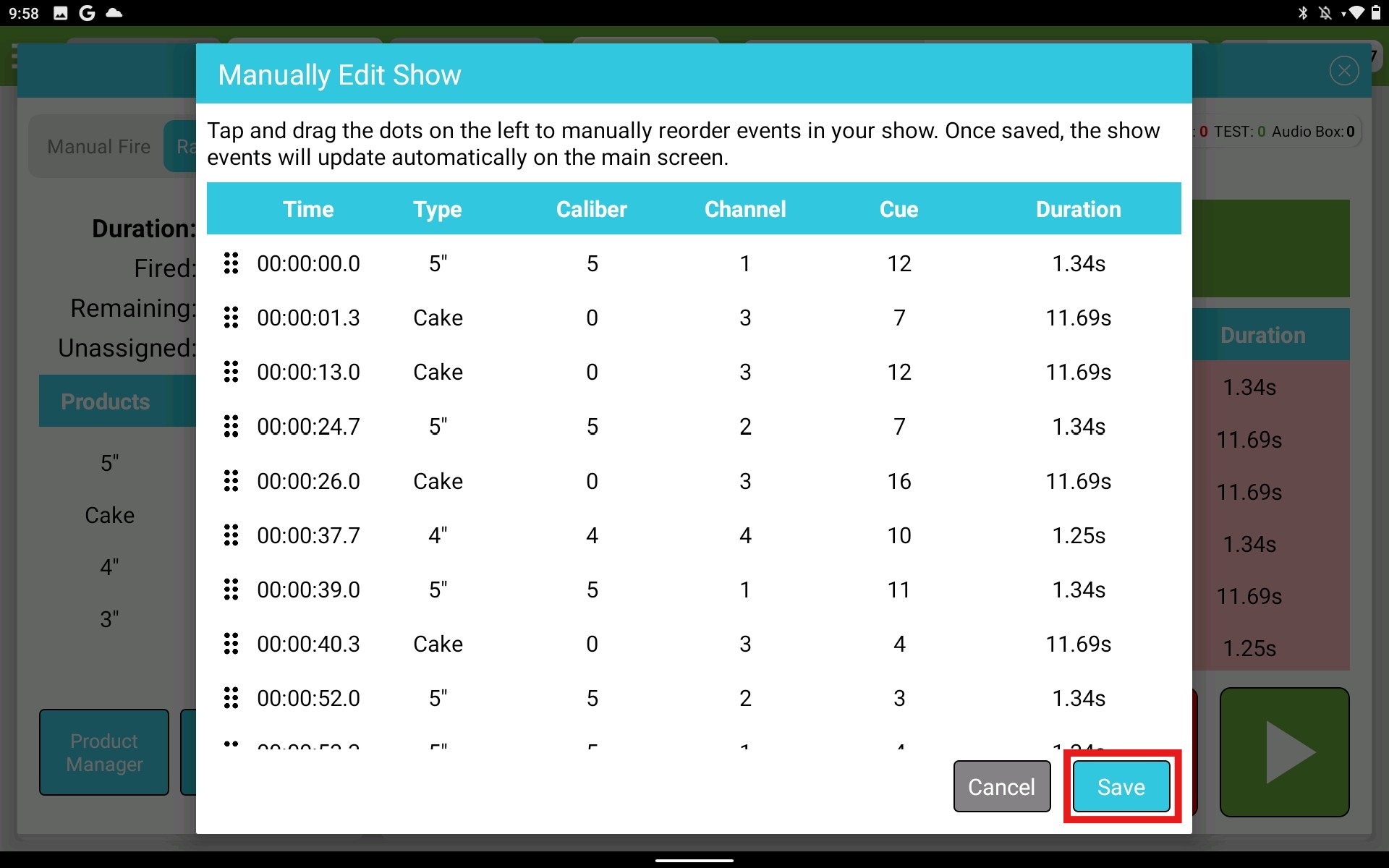 Manual Reorder Screen Box Around Save Button.jpg
