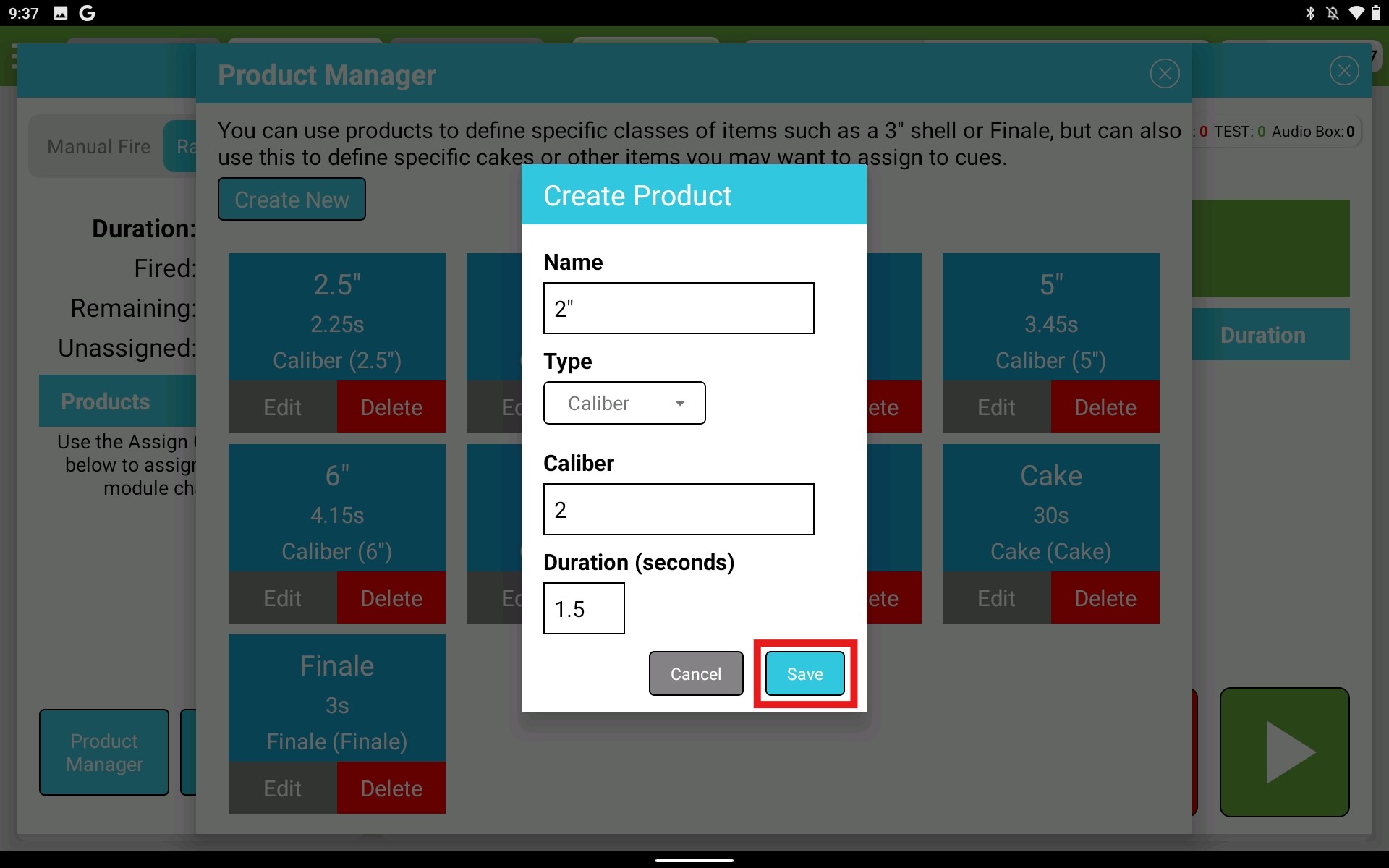 Product Manager New Product Entry Box Around Save Button.jpeg